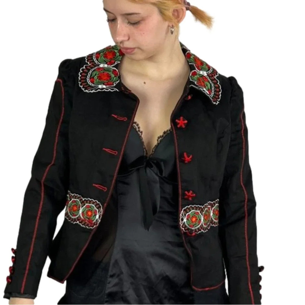 AX Armani Exchange Cotton Embroidered  Blazer Jacket